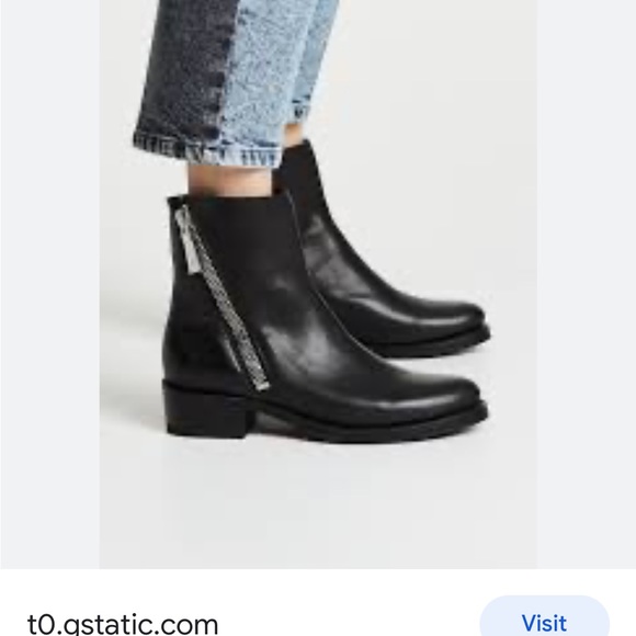 FRYE Booties. Only worn at home / black leather/ zipper - Picture 3 of 7